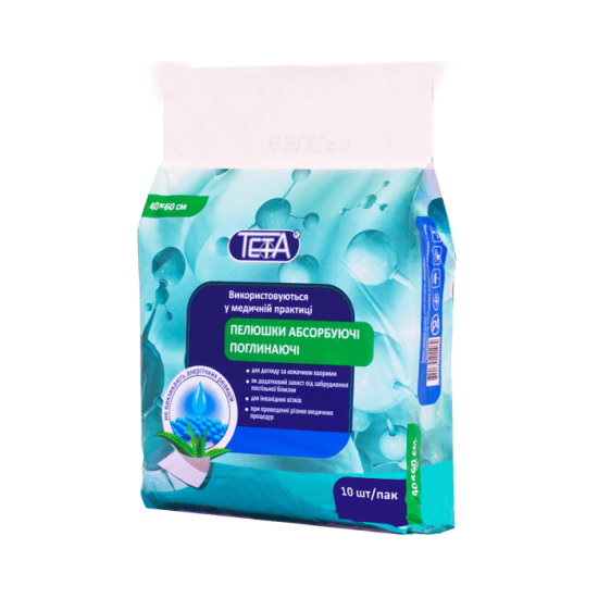 Пелюшки абсорбуючі поглинаючі ТЕТА® 60 х 40см, 10 шт/паков